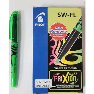 MARCA TEXTO FRIXION LIGHT SW-FL - VERDE - CX 12 - PILOT