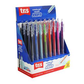 CANETA GEL RETRATIL JELLY POP 0.38MM - 909190 - DPL 24 - TRIS