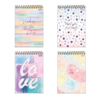 CADERNO 1/4 ESPIRAL CAPA DURA 80FLS - 74788-77 - LA CREME - UN - JANDAIA