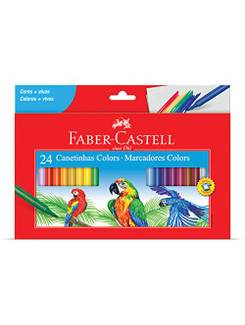 CANETA HIDROGRAFICA COLORS C/24 CORES - UN - FABER