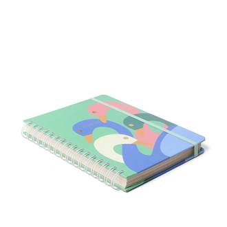 PLANNER PERMANENTE CLASSICO E A5 / CISNE FLORAL - UN - CICERO