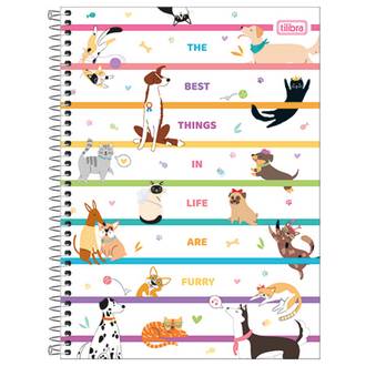 CADERNO UNIV CAPA DURA 1X1 80FLS - HUG ME - UN - TILIBRA