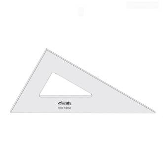 ESQUADRO S/ESCALA ACRILICO 60° 28CM - 2628 - UN - TRIDENT