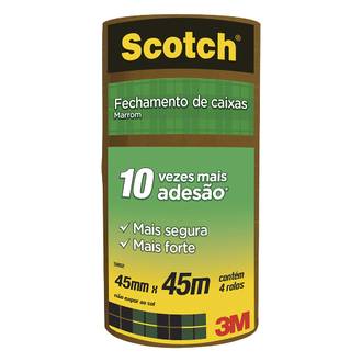 FITA EMPACOTAMENTO 45X45 - 5802 - MARROM - PCT 4 - 3M