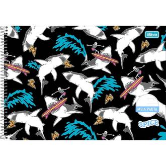 CADERNO MEIA PAUTA CAPA DURA 40FLS - SPICE - UN - TILIBRA