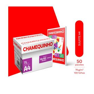 PAPEL CHAMEQUINHO  75G 100FLS - BRANCO - CX 50 - CHAMEX