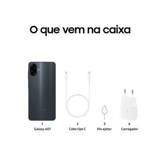 SMART SAMS GLX A07 OCTACORE/128GB/4 RAM/50MP/6,7P - PRETO - UN - SAMSUNG