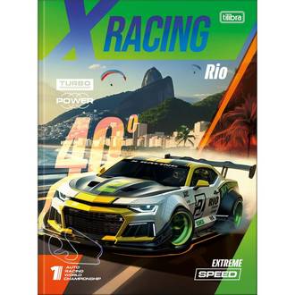 CADERNO BROCHURAO CAPA DURA 80FLS - 305758 - XRACING - UN - TILIBRA