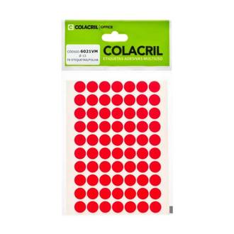 ETIQUETAS P/IDENTIFICACAO 13MM - C/420 - 6021VM - UN - COLACRIL