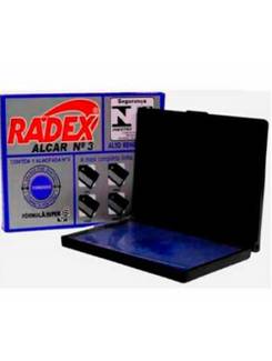 ALMOFADA P/ CARIMBO N3 COM TINTA - AZUL - UN - RADEX