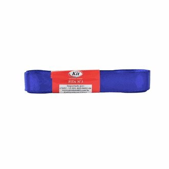 FITA CETIM Nº 3 15MMX10M  - AZUL ROYAL - UN - KIT
