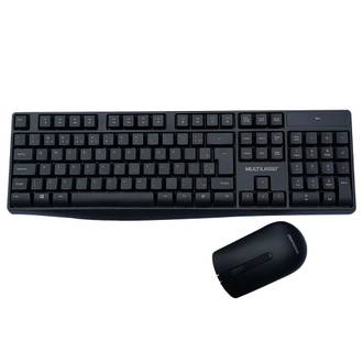 TECLADO E MOUSE S/FIO USB SLIM - TC270 - PRETO - UN - MULTILASER