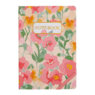 CADERNO DE ANOTAÇÃO A5 C/PAUTA - 96FL - SK2018 - FLORAL - PCT 12 - SKYPAPER