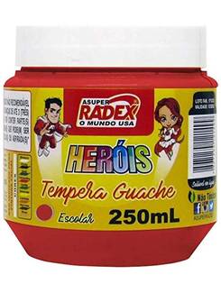 TINTA GUACHE 250ML  - VERMELHO - UN - RADEX