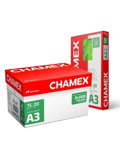 PAPEL CHAMEX 75G 500FLS - A3 - CX 5 - CHAMEX