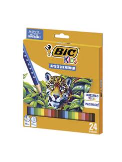 LAPIS DE COR KIDS PREMIUM MADEIRA - C/24 - UN - BIC