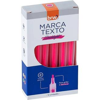 MARCA TEXTO DASHLIGHT  - ROSA - CX 12 - BRW