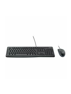 TECLADO E MOUSE LOGITECH C/FIO MK120 USB - PRETO - LOGITECH - UN - LOGITECH