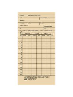 CARTAO DE PONTO MENSAL C/100 TA - UN - TILIBRA