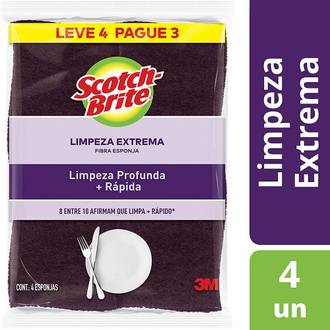 ESPONJA EXTREMA C/4 - SCOTCH-BRITE - UN - 3M