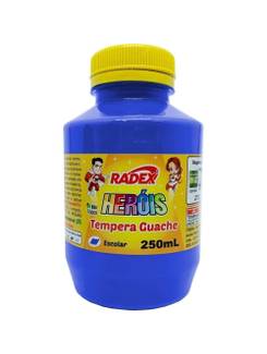 TINTA GUACHE 250ML  - AZUL ESC - PCT 3 - RADEX
