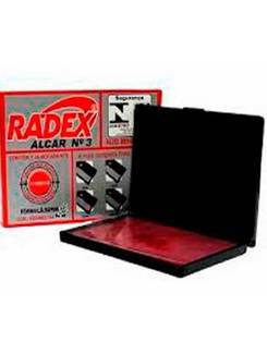 ALMOFADA P/ CARIMBO N3 COM TINTA - VERMELHO - UN - RADEX