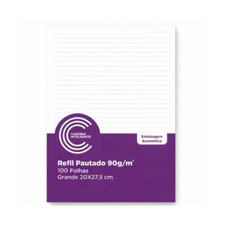 REFIL PAUTADO 90G GRANDE CIRG4079-P/CADERNO INTELIGENTE - UN - CADERNO INTELIGENTE
