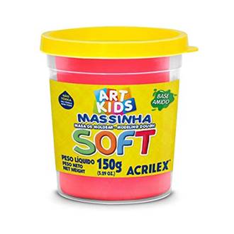 MASSA P/MODELAR SOFT 150G 07315 - VERMELHO - CX 06 - ACRILEX