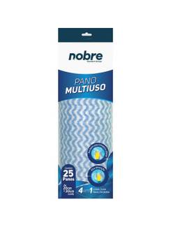 PANO MULTIUSO ROLO C/25 - 20CMX30CM - 39732 - AZUL - UN - NOBRE