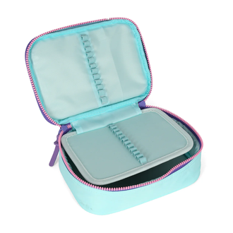 ESTOJO ESCOLAR BOX STITCH - ET50084SC - OHANA - TURQUESA - UN - LUXCEL