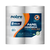 PAPEL HIGIENICO NOBRE C/8 300M - 100% CELULOSE - 59876 - UN - NOBRE