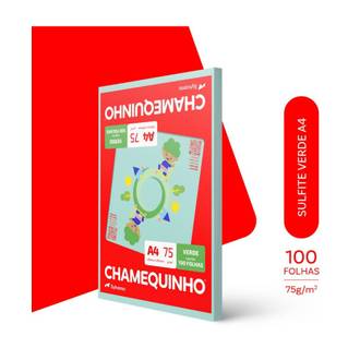PAPEL CHAMEQUINHO  75G 100FLS - VERDE - UN - CHAMEX