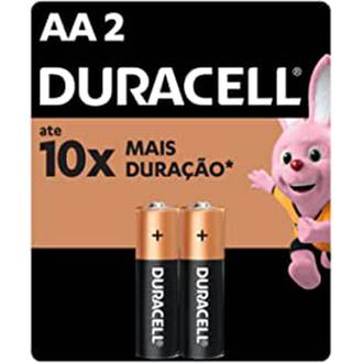 PILHA ALCALINA PEQUENA AA COM 2 UNIDADES - UN - DURACELL