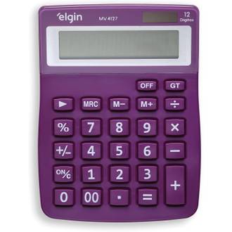 CALCULADORA MESA 12 DIG MV4127 - ROXO ESCURO - UN - ELGIN