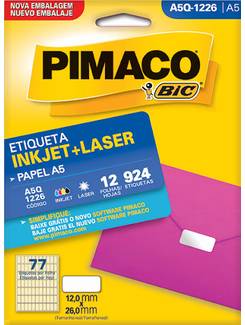 ETIQUETA INKJET/LASER A5 12FL - A5Q-1226 - 12X26 - UN - PIMACO