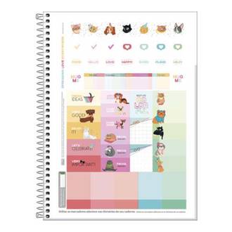 CADERNO UNIV CAPA DURA 10X1 160FLS - HUG ME - PCT 4 - TILIBRA