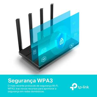 ROTEADOR WIFI 6 AX1500 AX12 - GIGA - PRETO - UN - TP-LINK