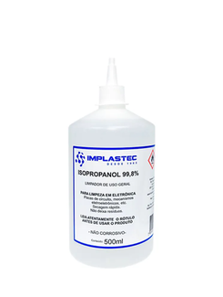 ALCOOL ISOPROPILICO 500ML ISOPROPANOL 99,8% C/ BICO - UN - IMPLASTEC