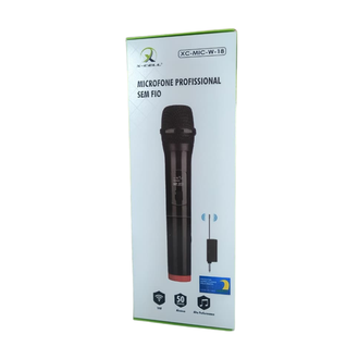 MICROFONE S/FIO XC-MIC-18 - PRETO - UN - X-CELL