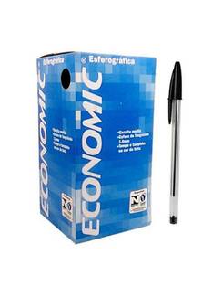 CANETA ECONOMIC C/50 1,0MM - PRETO - UN - COMPACTOR