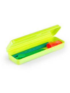 PORTA LAPIS PLASTICO PLUS NEON  - AMARELO - UN - MAXCRIL