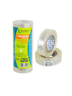 FITA ADESIVA 12X30 - 2215 - TRANSPARENTE - UN - KORETECH