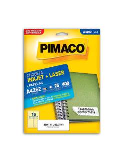 ETIQUETA INKJET/LASER A4 25L - A4262 - 33X99 - UN - PIMACO