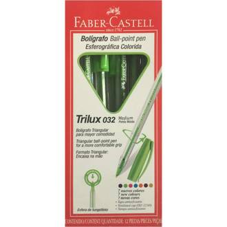 CANETA TRILUX COLORS 032 1,0MM - VERDE - CX 12 - FABER