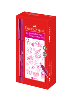 CANETA FINE PEN 0,4MM - COLORS - ROSA - CX 12 - FABER