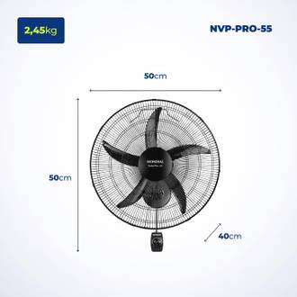 VENTILADOR DE PAREDE 50CM NVP-PRO-50 - 127V - 5 PAS - PRETO - UN - MONDIAL
