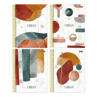 CADERNO COLEGIAL CAPA DURA 1X1 80FLS - URBAN - PCT 4 - FORONI