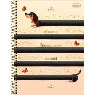 CADERNO UNIV CAPA DURA 10X1 160FLS - 397709 - BROWNIE - UN - TILIBRA