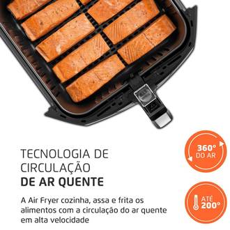 FRITADEIRA AIR FRYER 8L AFN-80-BI 220V - PRETO/INOX - UN - MONDIAL