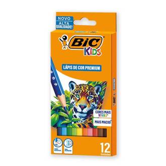 LAPIS DE COR KIDS PREMIUM MADEIRA - C/12 - UN - BIC